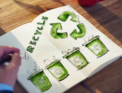 man notepad recycling concept 40979412